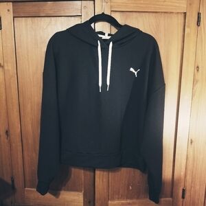 Puma Women's Crop Hoodie Sweatshirt Streetwear Lounge Size XL